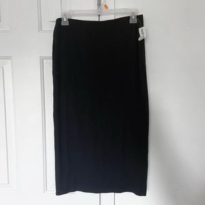 NWT Old Navy Black Stretchy Midi Skirt